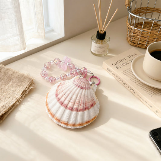 Cyber Shell Wish Journal - Handcrafted Scallop Shell Dream Book | Ocean-Inspired Planner with Shell-Shaped Pages